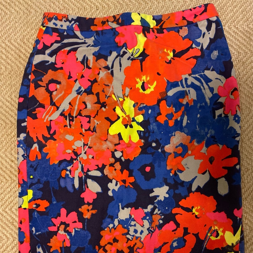 J. Crew floral pencil skirt